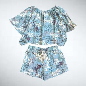 Krisa Los Angeles Floral Top and Bottom Set Size S